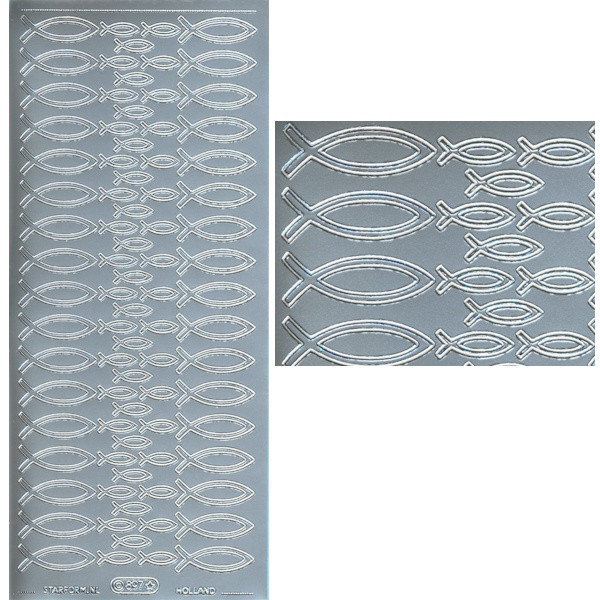 25537s Sticker Fische 3 silber