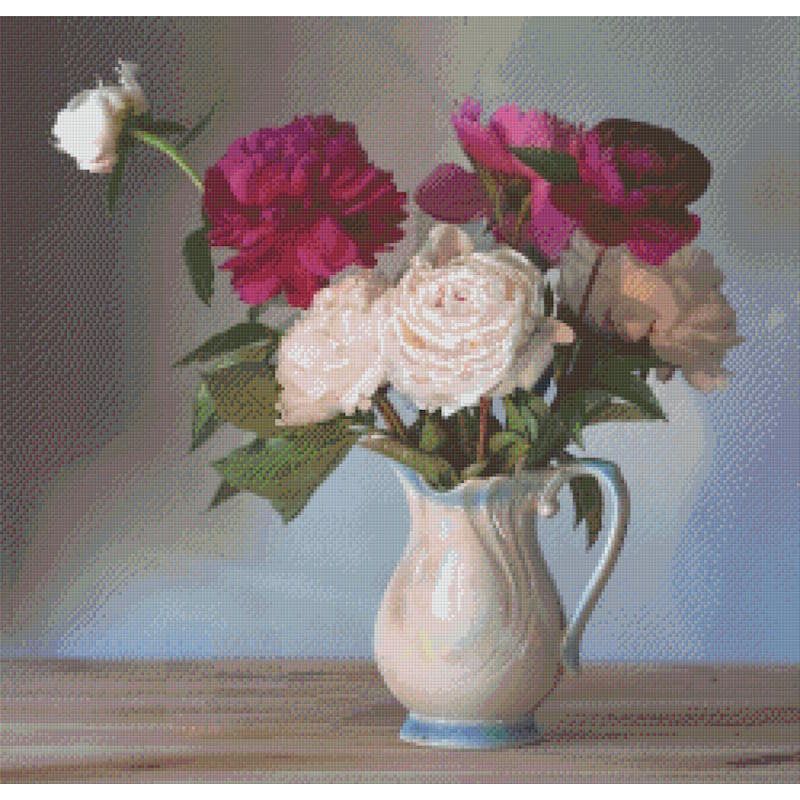 830025 Pixelhobby Klassik Set Rosen in Vase