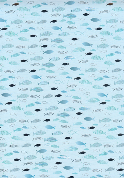 4772697 Fotokarton A4 Fische hellblau silber