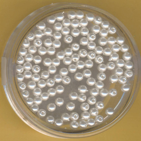 0703-025314 Wachsperlen 2,5mm weiß 120 Stück