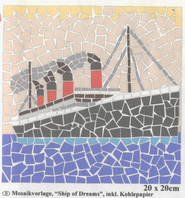 gmo4003 Mosaikvorlage Ship of Dreams 20x20cm