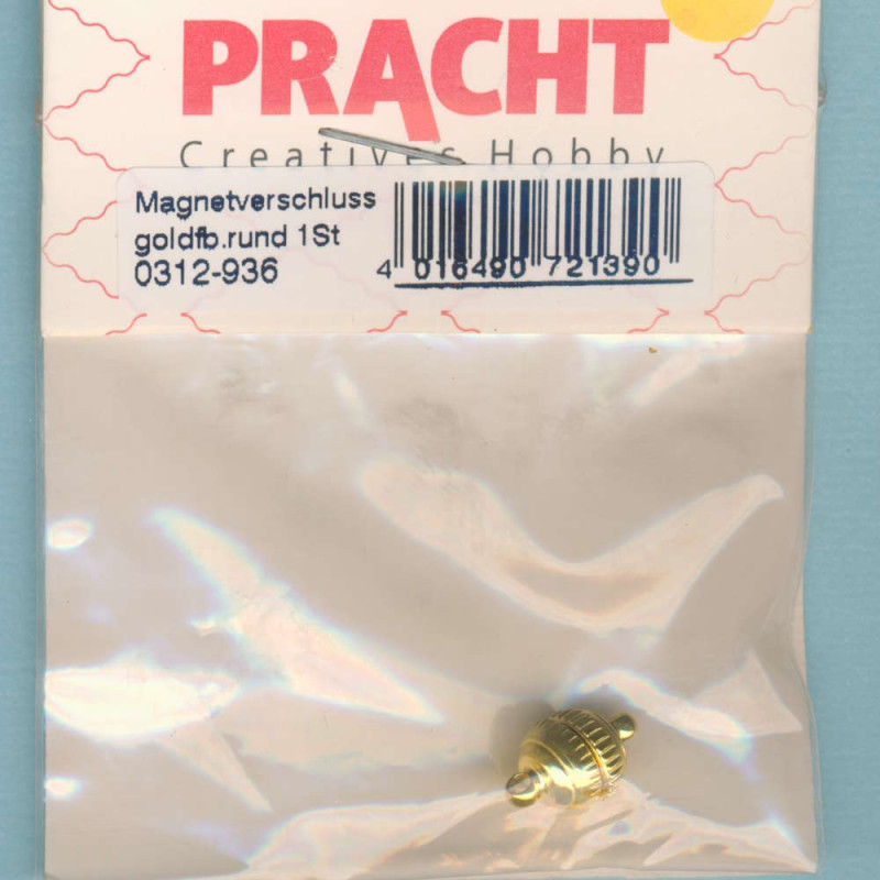 0312-936 Magnetverschluss rund 8mm goldfarben