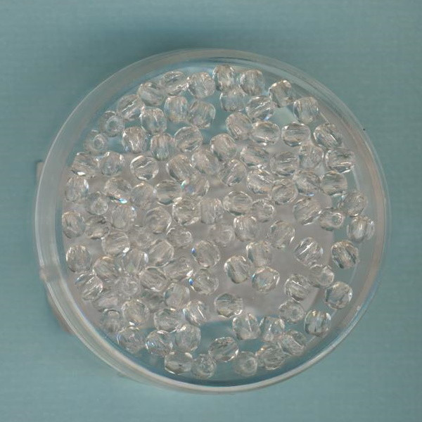 300030 Glasschliffperlen 3mm transparent kristall 100 Stück in Dose