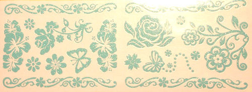 Glitter-Transfersticker grün