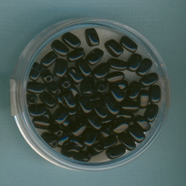 4846-06294 Glasperlen Oliven 6x4mm schwarz 70 Stück