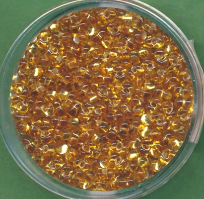 964404744 Mini Farfalle Perlen 2x4mm topas Silbereinzug 17g