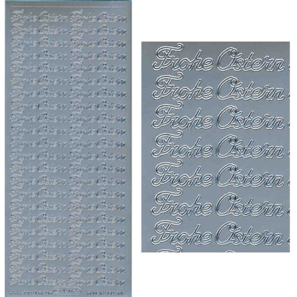 ls480s Sticker Frohe Ostern 3 silber