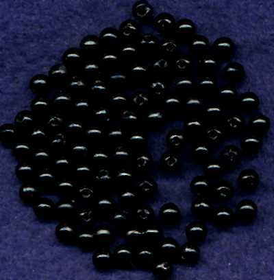1603801 Wachsperlen 4mm schwarz 100 Stück im Beutel