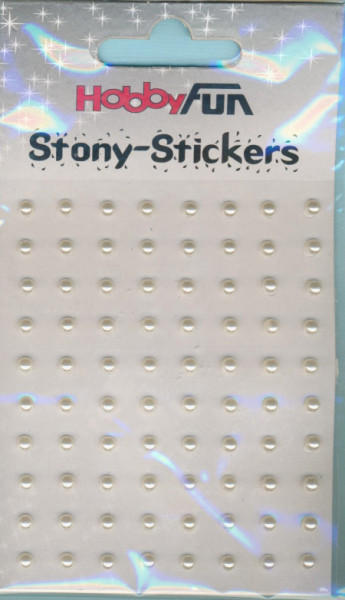 3451787 Stony Stickers Wachs Halbperlen 4mm creme 80 Stück