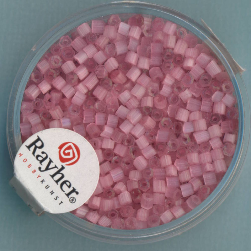 1412036 Glasperlen Stifte 2mm transparent altrosa 16g