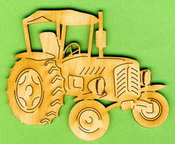 tra7306 Holz-Deko Traktor 6cm