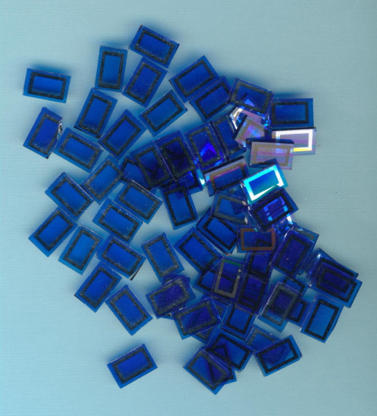 6247107 Matrix Mosaic Rechteck 10x15mm blau 60g