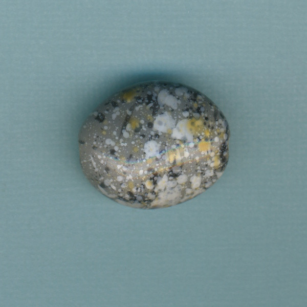 14513553 Keramikperle Kieselstein 26x22mm grau marmoriert