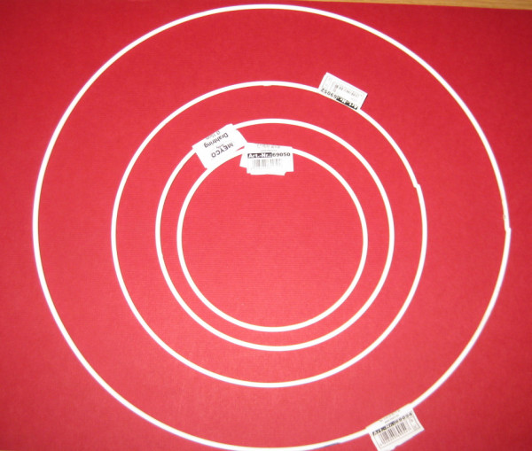 Drahtringe rund weiß beschichtet