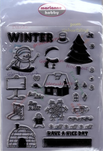 9452701 Transparente Stempel Winter 14 x 18cm