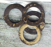 1201205 Holzschmuck Koko rund 25mm 4 Stück