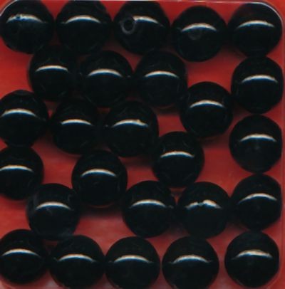 11018 Wachsperlen 10mm schwarz 26 Stück