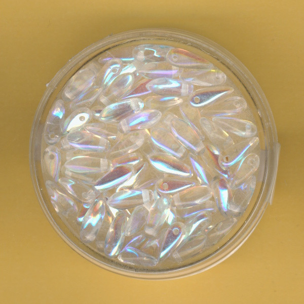 5181-08144 Daggy Beads 2,5x8mm kristall AB 70 Stück