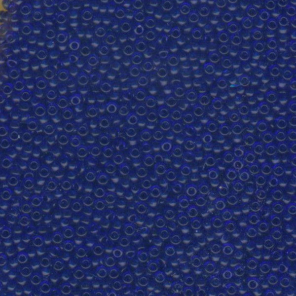 20124 Miyuki Rocailles 11/0 2mm dunkelblau transparent 50g