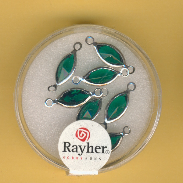 14297438 Swarovski Accessoires oval 17mm grün 7 Stück