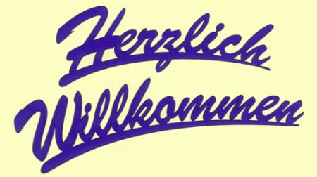 Schriftzug Herzlich Willkommen