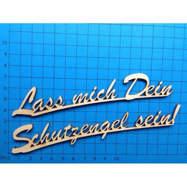 Holz-Deko Schriftzug Lass mich Dein Schutzengel sein!