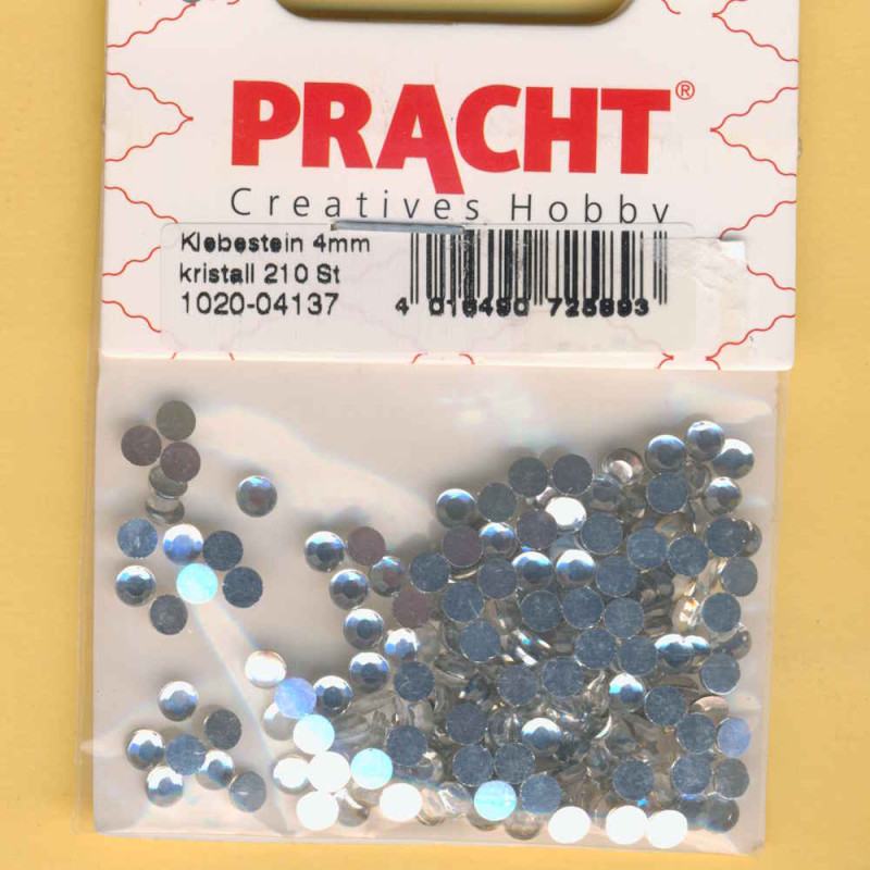 1020-04137 Klebesteine 4mm kristall 210 Stück