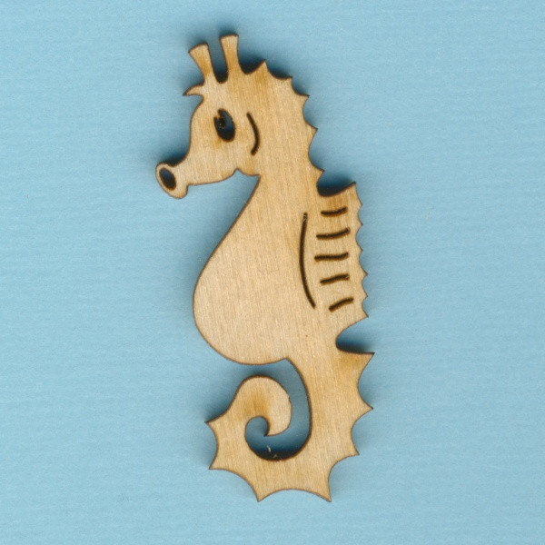 map5004 Holz Deko Seepferdchen 4cm