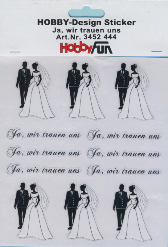 3452444 Hobby-Design Sticker Ja wir trauen uns silber