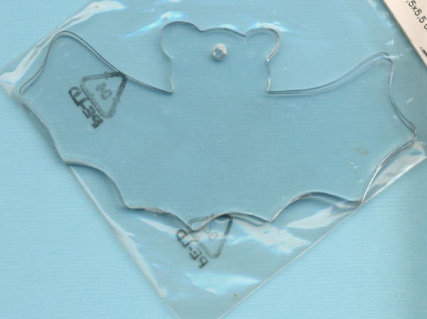 6918360 Acryl Malscheibe Hänger Fledermaus 10,5x5,5cm 2 Stück