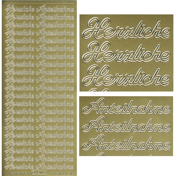 ls420g Sticker Herzliche Anteilnahme gold