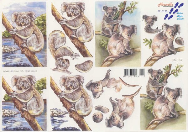 8215126 3D Motivbogen A4 Koala