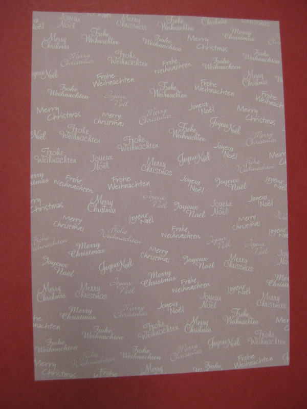 78959 Transparentpapier A4 Frohe Weihnachten weiß