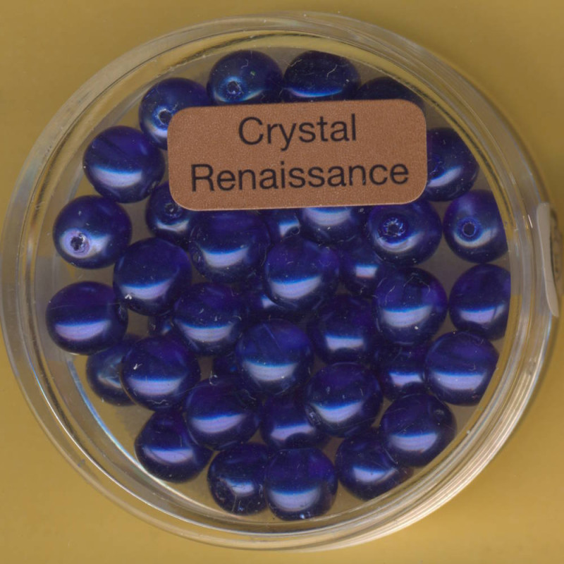 0780-06174 Crystal Renaissance Perlen 6mm dunkelblau 40 Stück