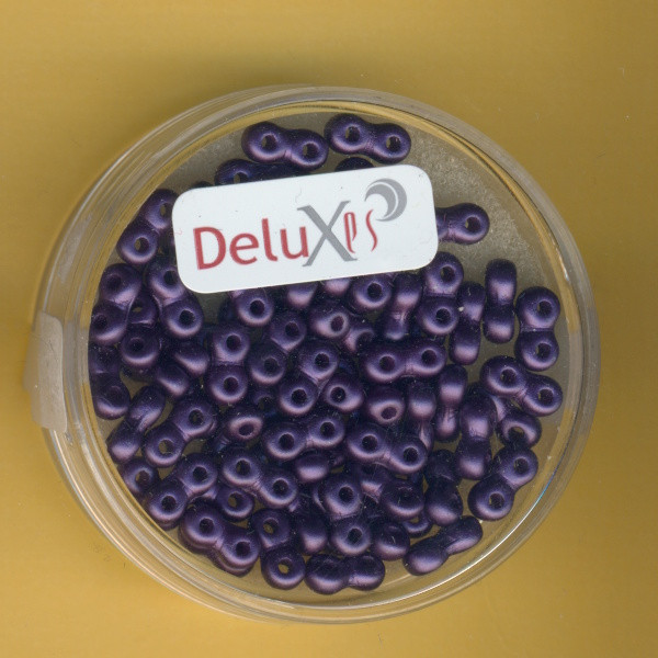 9696-06164 Infinity Beads 3x6mm dunkellila 5,5g