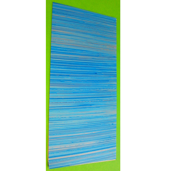1010 Kerzen Wachsplatte blau-silber gestreift 200x100mm