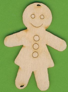 tkh2508 Holz Deko Lebkuchenfrau 8cm