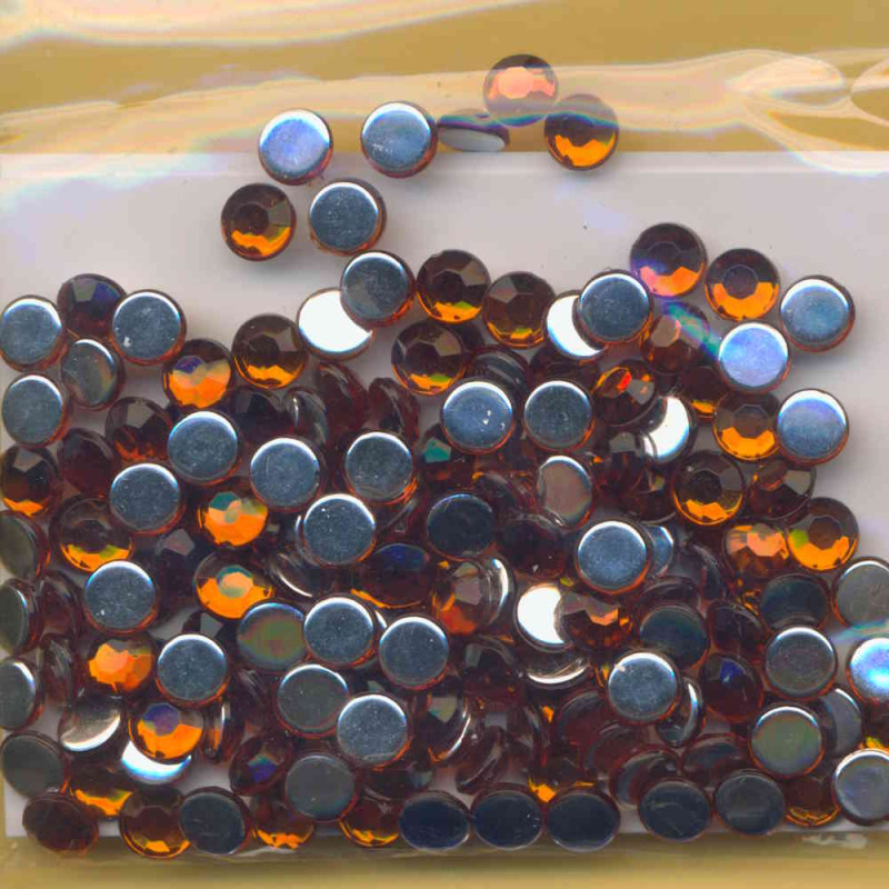 1496178 Schmucksteine Acryl 6mm braun 250 Stück