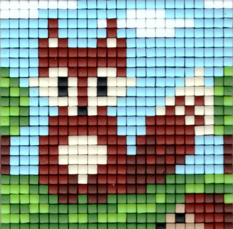 77684 Pixelhobby Set kleine Basisplatte Fuchs und Igel