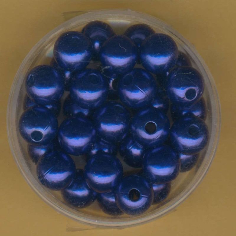 pl61021 Wachsperlen 8mm dunkelblau 32 Stück in Dose