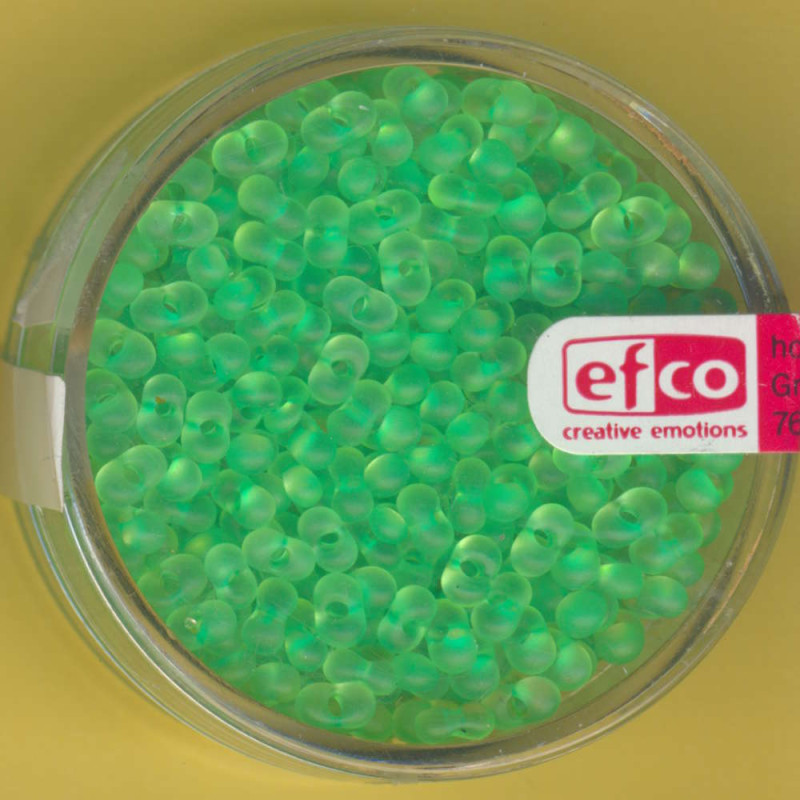 1060661 Mini Farfalle Perlen 2x4mm NEON transparent grün matt 17g