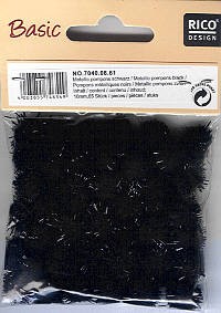 Metallic Pompons 10mm schwarz