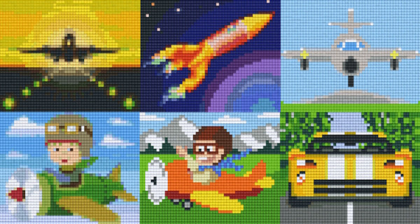 Pixelhobby Klassik Set Fahrzeuge mit 1 Basisplatte