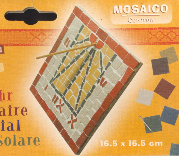 gmo2 Ceraton Mosaikset Sonnenuhr 16,5x16,5cm