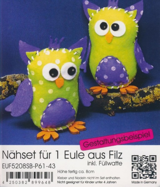 euf5208sbp6143_Filz-Nähset-Eule-klein-apfelgrün-lila