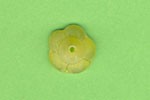 Glasperle Blume gelb matt 12mm