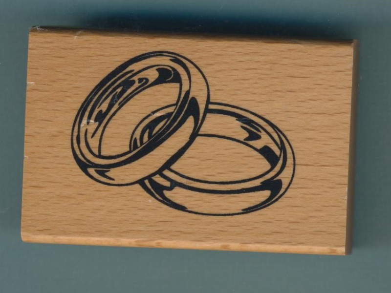 4510380 Holzstempel Hochzeit Eheringe 40x60mm