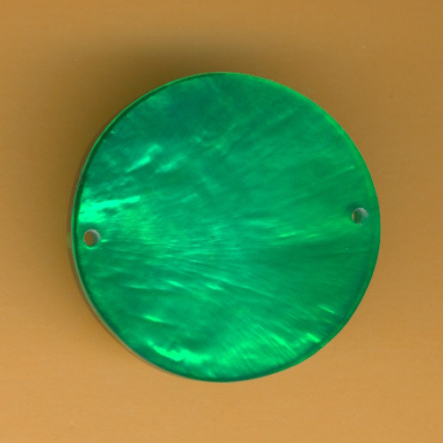 17015426 Capiz Schmuckelement rund 30mm smaragd