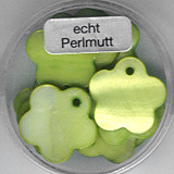 63908005 Perlmutt Blume 18mm grün