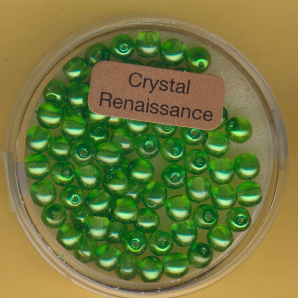 0780-04034 Crystal Renaissance Perlen 4mm grün 75 Stück in Dose